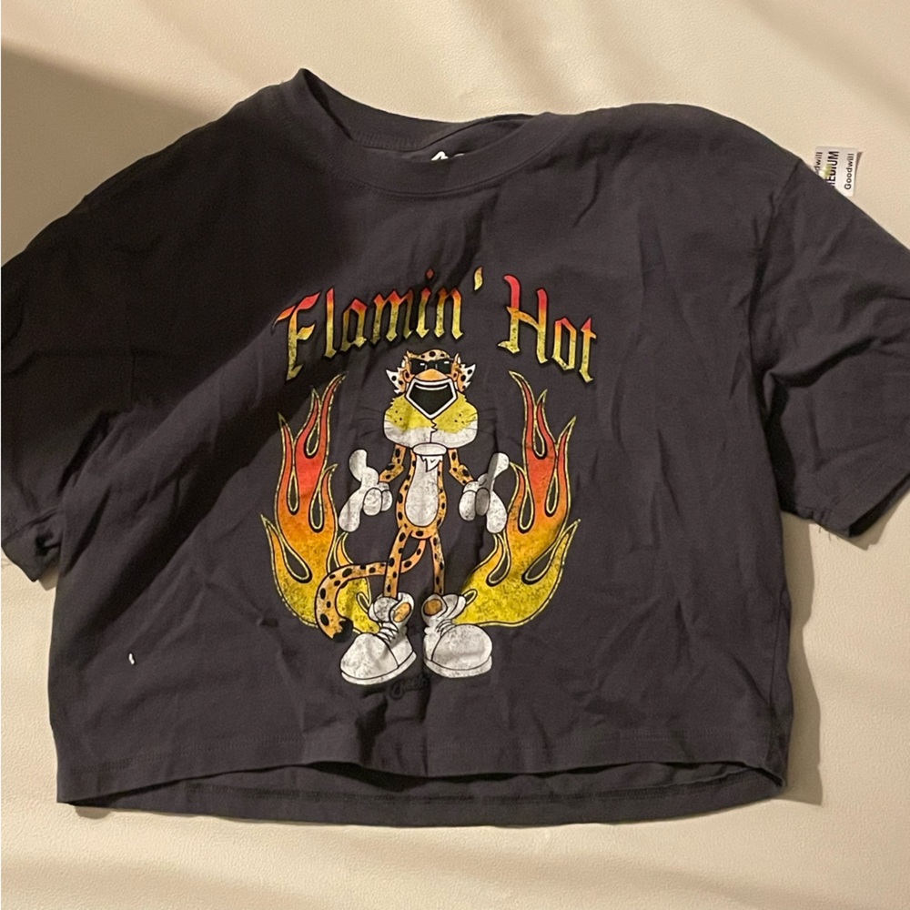 Graphic Image Black 'Flamin' Hot' Tee